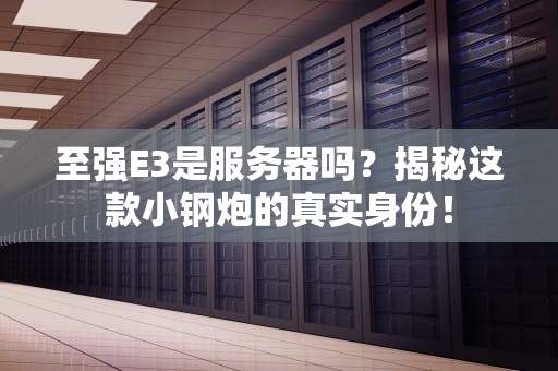 至强E3是服务器吗？揭秘这款小钢炮的真实身份！