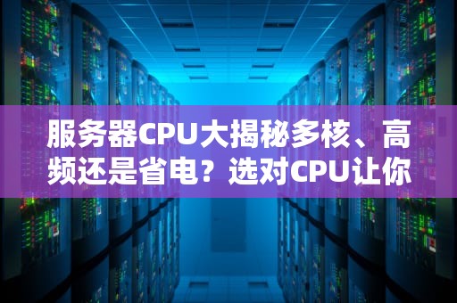 服务器CPU大揭秘多核、高频还是省电？选对CPU让你的服务器飞起来！