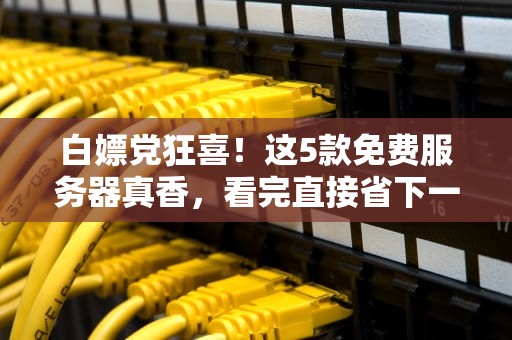 白嫖党狂喜！这5款免费服务器真香，看完直接省下一年饭钱！