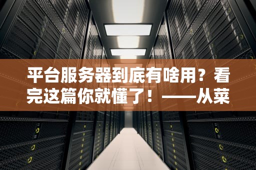 平台服务器到底有啥用？看完这篇你就懂了！——从菜鸟到大神的科普指南