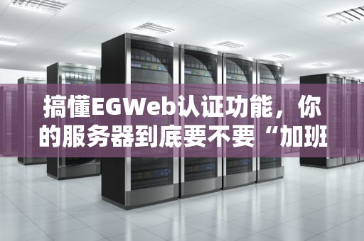 搞懂EGWeb认证功能，你的服务器到底要不要“加班”？