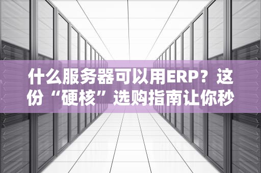 什么服务器可以用ERP？这份“硬核”选购指南让你秒变企业IT大神！