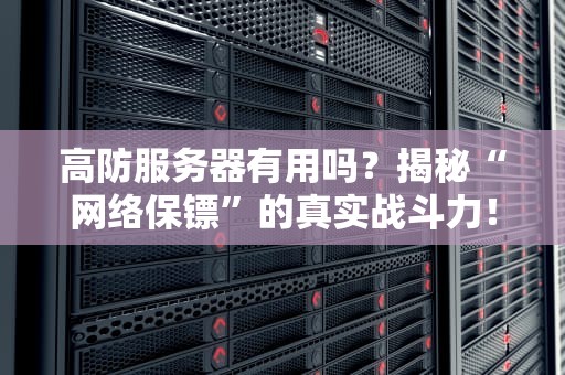 高防服务器有用吗？揭秘“网络保镖”的真实战斗力！