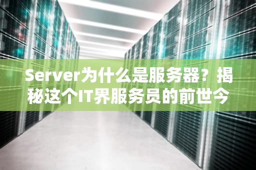 Server为什么是服务器？揭秘这个IT界服务员的前世今生
