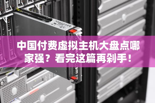 中国付费虚拟主机大盘点哪家强？看完这篇再剁手！