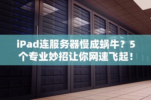 iPad连服务器慢成蜗牛？5个专业妙招让你网速飞起！