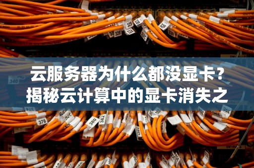 云服务器为什么都没显卡？揭秘云计算中的显卡消失之谜🕵️♂️