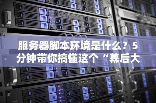 服务器脚本环境是什么？5分钟带你搞懂这个“幕后大佬”！