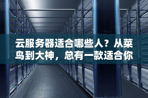 云服务器适合哪些人？从菜鸟到大神，总有一款适合你！
