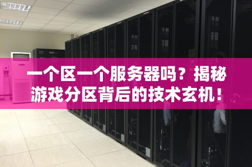 一个区一个服务器吗？揭秘游戏分区背后的技术玄机！