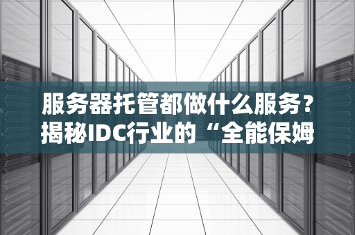 服务器托管都做什么服务？揭秘IDC行业的“全能保姆”日常