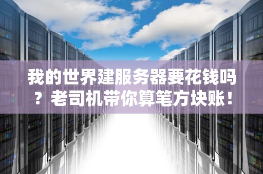 我的世界建服务器要花钱吗？老司机带你算笔方块账！
