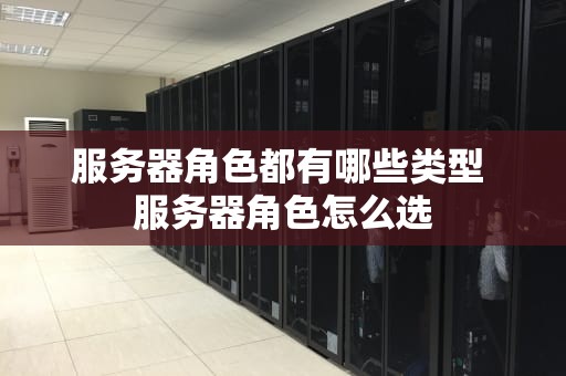 服务器角色都有哪些类型 服务器角色怎么选