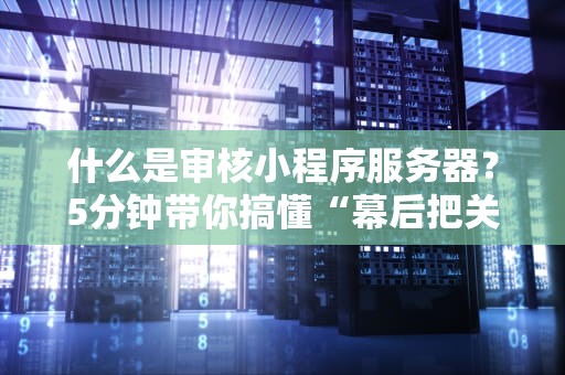 什么是审核小程序服务器？5分钟带你搞懂“幕后把关人”的硬核真相！