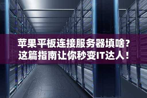 苹果平板连接服务器填啥？这篇指南让你秒变IT达人！