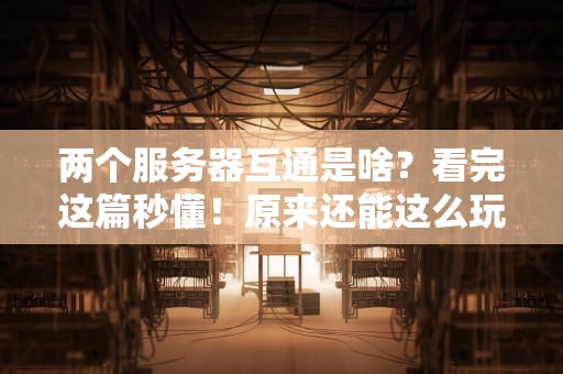两个服务器互通是啥？看完这篇秒懂！原来还能这么玩！