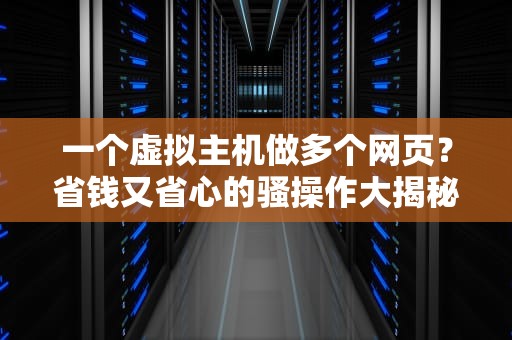 一个虚拟主机做多个网页？省钱又省心的骚操作大揭秘！