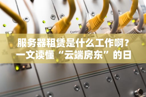 服务器租赁是什么工作啊？一文读懂“云端房东”的日常！