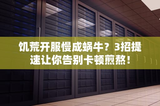 饥荒开服慢成蜗牛？3招提速让你告别卡顿煎熬！