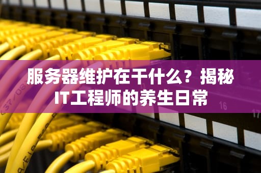 服务器维护在干什么？揭秘IT工程师的养生日常