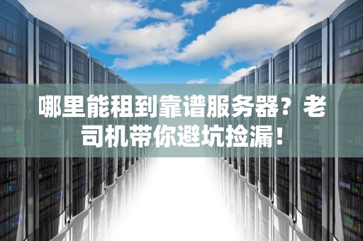哪里能租到靠谱服务器？老司机带你避坑捡漏！