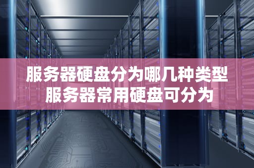 服务器硬盘分为哪几种类型 服务器常用硬盘可分为