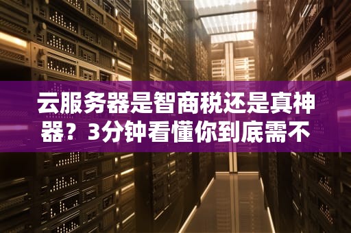 云服务器是智商税还是真神器？3分钟看懂你到底需不需要买！