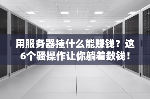 用服务器挂什么能赚钱？这6个骚操作让你躺着数钱！