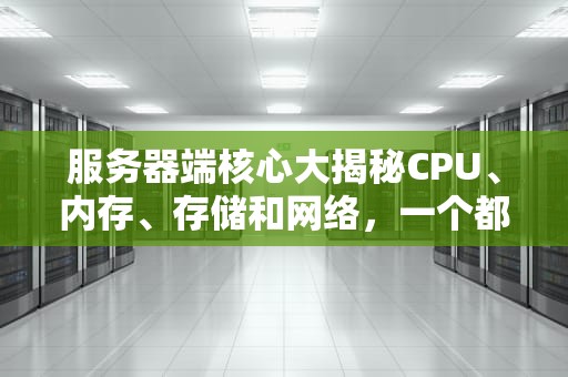 服务器端核心大揭秘CPU、内存、存储和网络，一个都不能少！