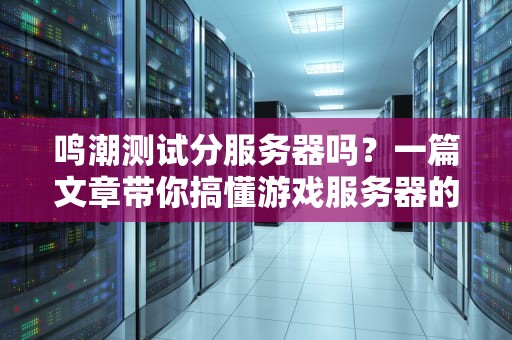 鸣潮测试分服务器吗？一篇文章带你搞懂游戏服务器的那些事儿！