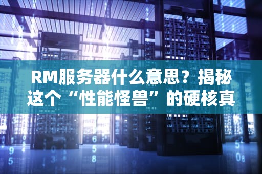 RM服务器什么意思？揭秘这个“性能怪兽”的硬核真相！