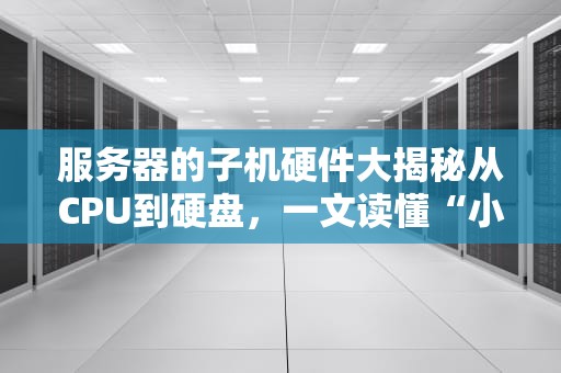服务器的子机硬件大揭秘从CPU到硬盘，一文读懂“小跟班”的硬核配置！