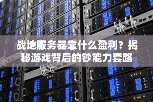 战地服务器靠什么盈利？揭秘游戏背后的钞能力套路