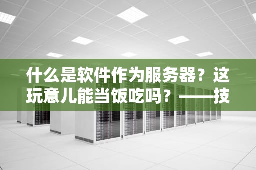 什么是软件作为服务器？这玩意儿能当饭吃吗？——技术小白也能懂的硬核科普