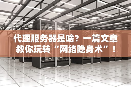 代理服务器是啥？一篇文章教你玩转“网络隐身术”！