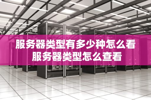 服务器类型有多少种怎么看 服务器类型怎么查看