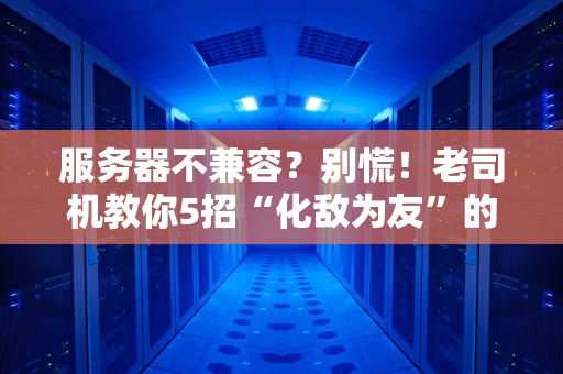 服务器不兼容？别慌！老司机教你5招“化敌为友”的骚操作