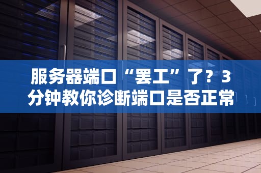 服务器端口“罢工”了？3分钟教你诊断端口是否正常！