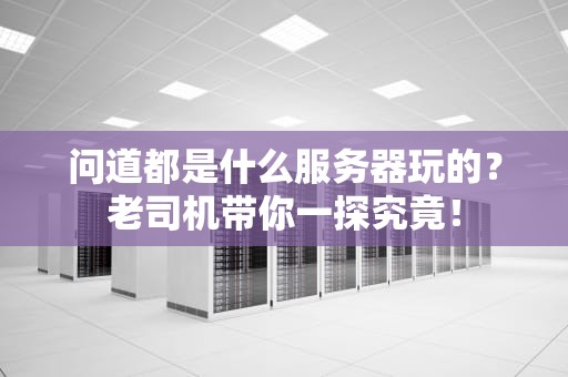 问道都是什么服务器玩的？老司机带你一探究竟！