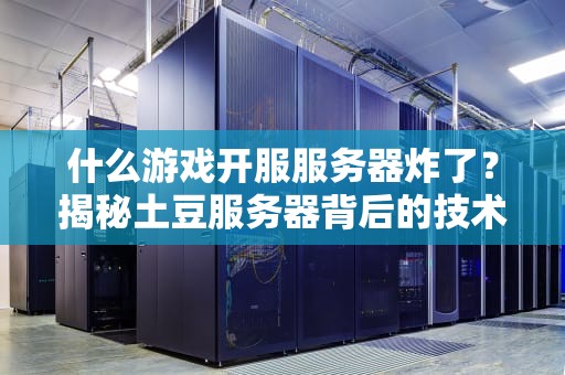 什么游戏开服服务器炸了？揭秘土豆服务器背后的技术翻车现场！