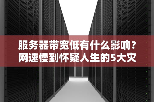 服务器带宽低有什么影响？网速慢到怀疑人生的5大灾难现场！