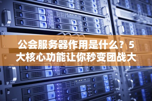 公会服务器作用是什么？5大核心功能让你秒变团战大佬！