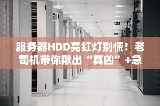 服务器HDD亮红灯别慌！老司机带你揪出“真凶”+急救指南