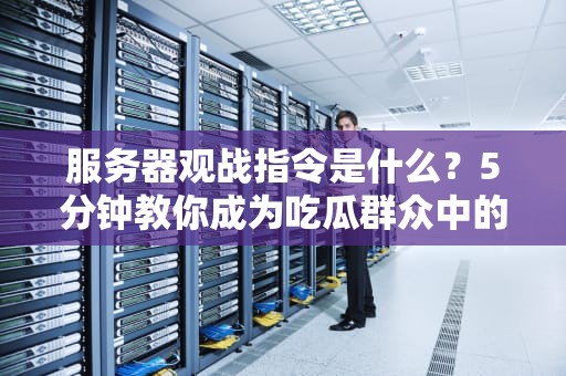服务器观战指令是什么？5分钟教你成为吃瓜群众中的技术流！