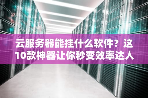 云服务器能挂什么软件？这10款神器让你秒变效率达人！