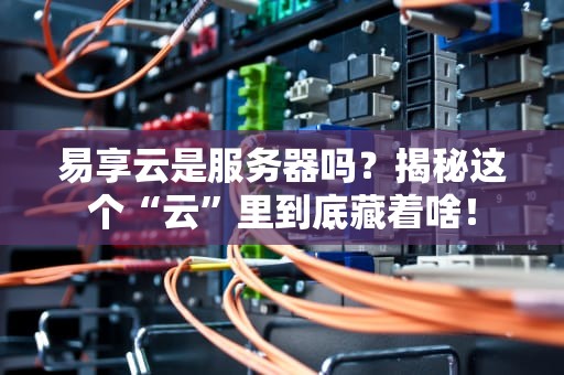 易享云是服务器吗？揭秘这个“云”里到底藏着啥！