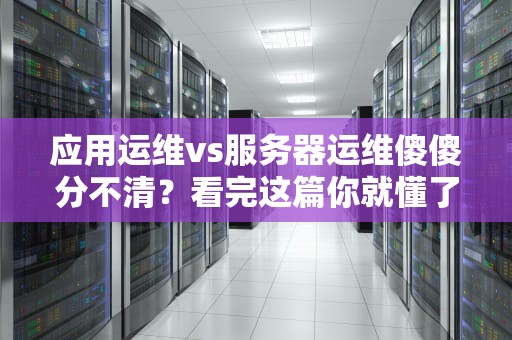 应用运维vs服务器运维傻傻分不清？看完这篇你就懂了！