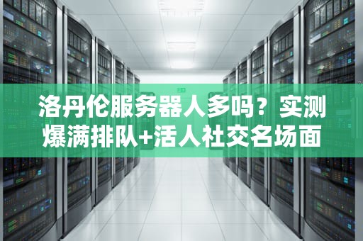 洛丹伦服务器人多吗？实测爆满排队+活人社交名场面！