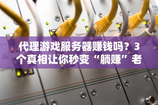 代理游戏服务器赚钱吗？3个真相让你秒变“躺赚”老司机！