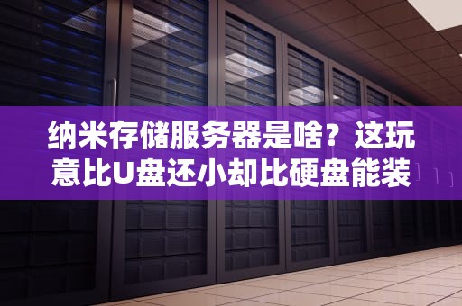 纳米存储服务器是啥？这玩意比U盘还小却比硬盘能装！